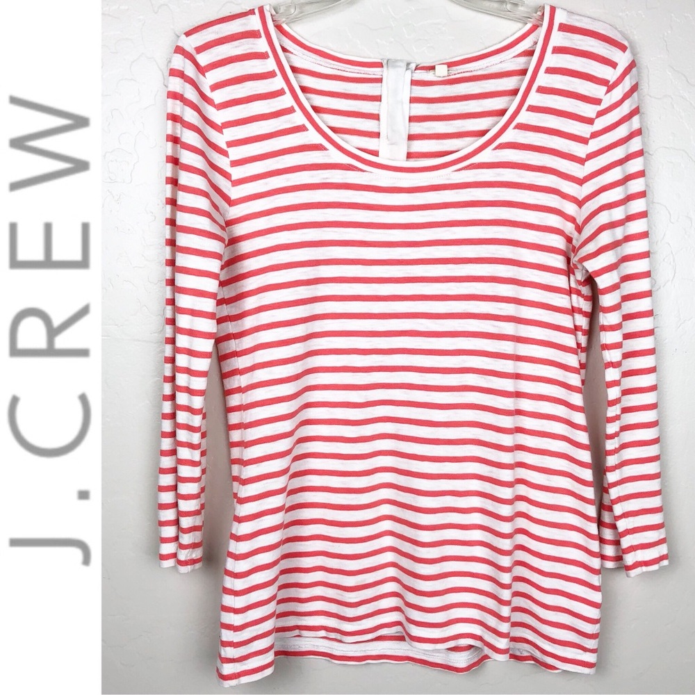 J. Crew | Painter zip tee in strip size medium